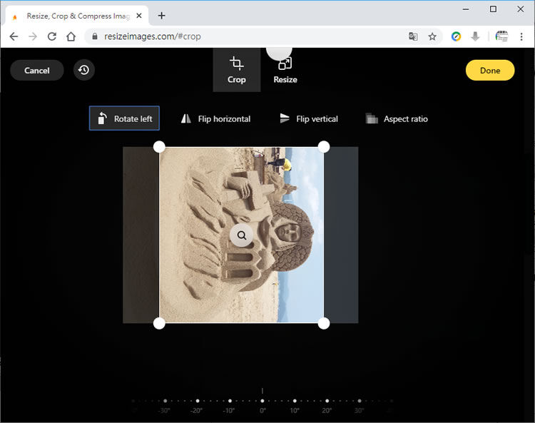透過 Resize Images 網站，免費對圖片進行尺寸調整、裁剪或壓縮
