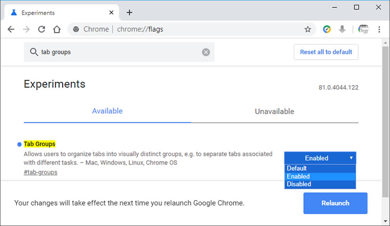 如何在 Chrome 瀏覽器中啟用「分頁群組」功能? 如何在 Chrome 瀏覽器中啟用「分頁群組」功能?