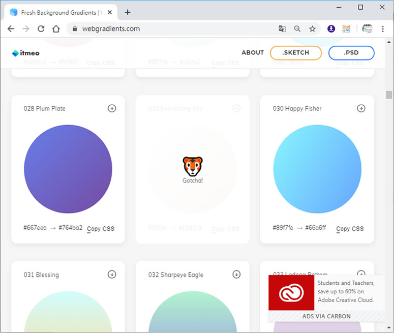 WebGradients 配好的 180個漸層色彩,隨你取用 WebGradients 配好的 180個漸層色彩,隨你取用