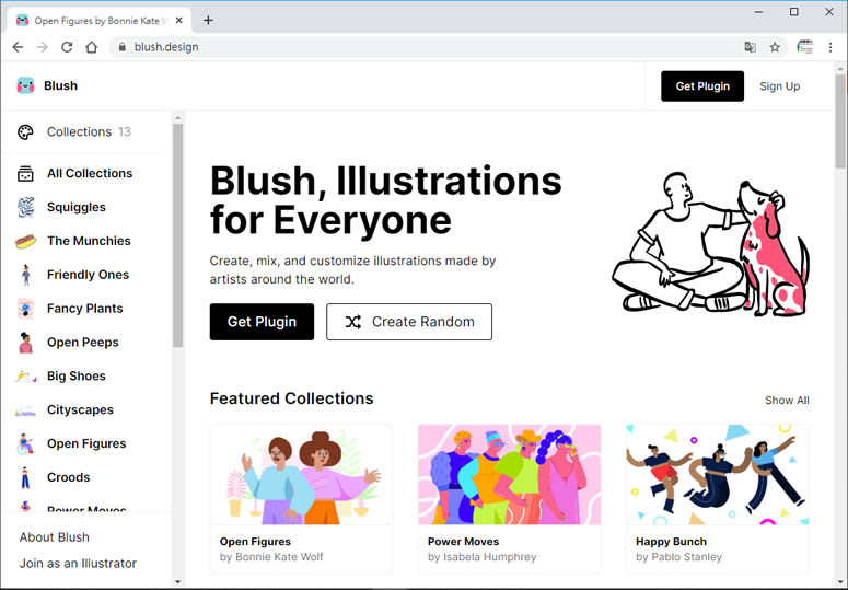 Blush 可變換構圖中的每一成分來創建自己的插圖 Blush 可變換構圖中的每一成分來創建自己的插圖