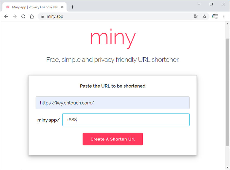 miny 短網址產生器 miny 短網址產生器