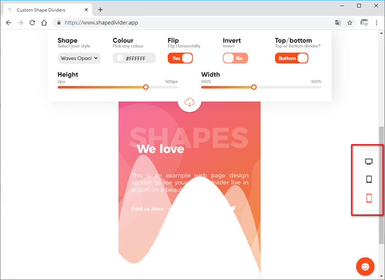 Custom Shape Dividers 可由用戶自訂形狀的 SVG 向量圖形產生器 Custom Shape Dividers 可由用戶自訂形狀的 SVG 向量圖形產生器