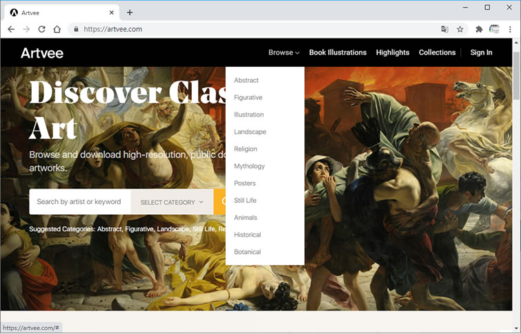 Artvee 讓你免費下載已屬公共財的繪畫藝術作品、海報和插圖 Artvee 讓你免費下載已屬公共財的繪畫藝術作品、海報和插圖