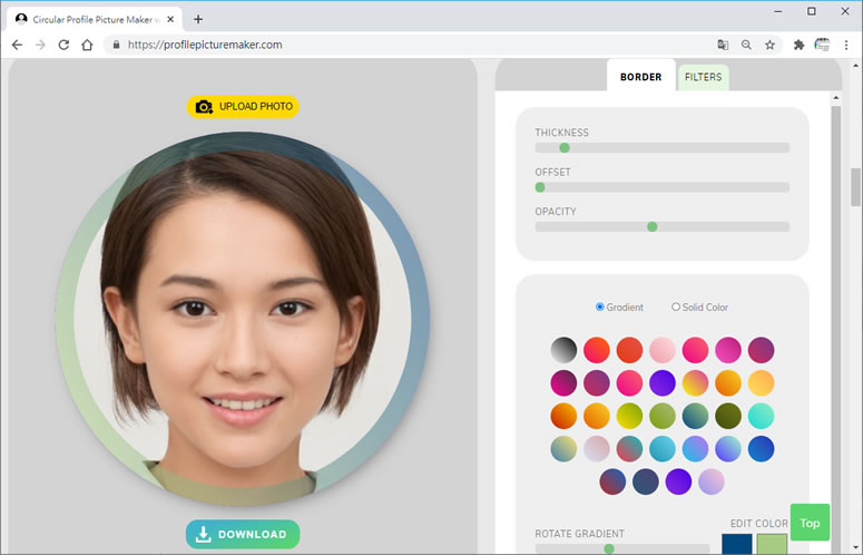 Profile Picture Maker 圓形圖片線上產生器 Profile Picture Maker 圓形圖片線上產生器