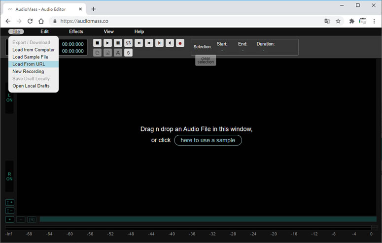 AudioMass 聲音檔案線上編輯器 AudioMass 聲音檔案線上編輯器