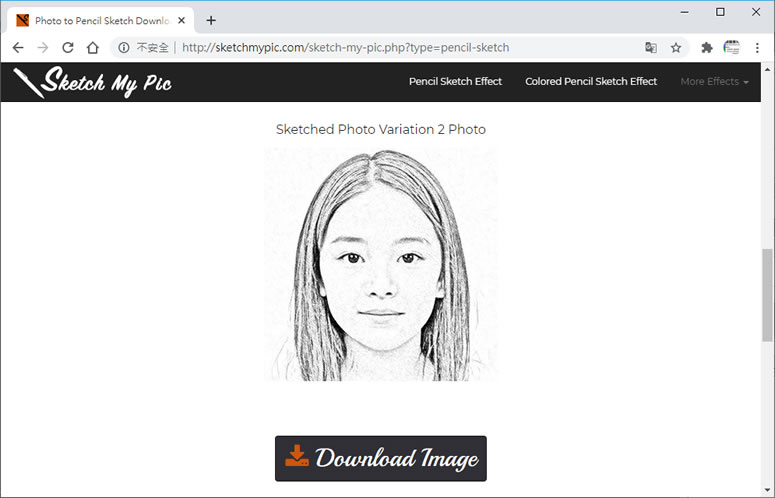 Sketch My Pic 線上將圖片轉為鉛筆畫 Sketch My Pic 線上將圖片轉為鉛筆畫