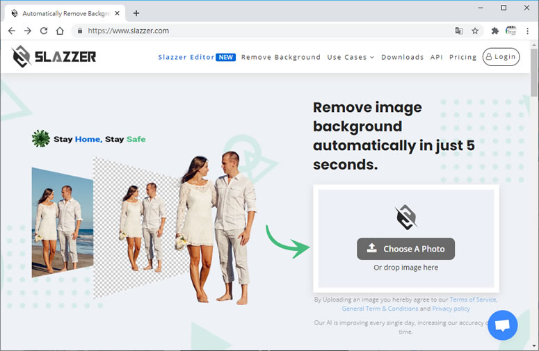 Slazzer 圖片自動化去背景免費線上服務，還可以置換背景
