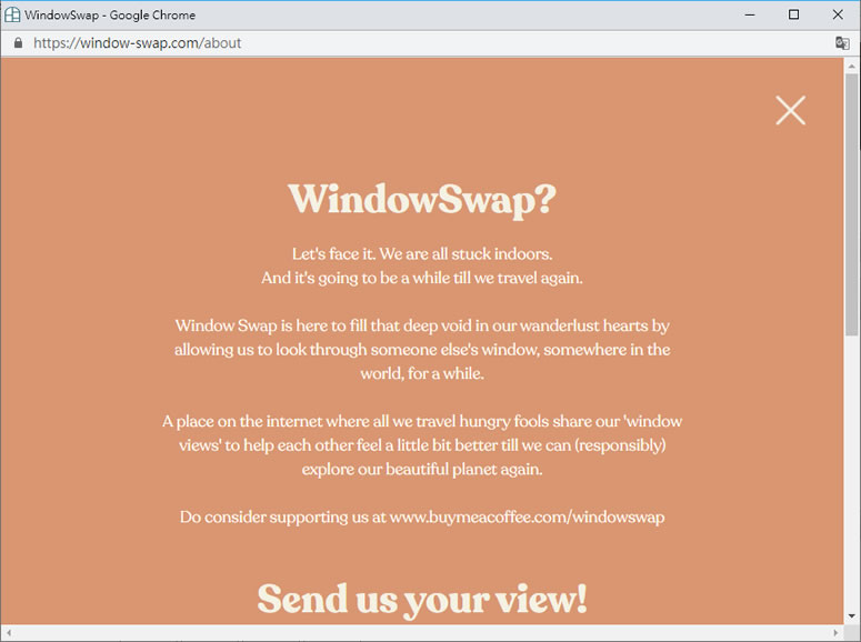 WindowSwap 在家就能欣賞別人家窗外好風景 WindowSwap 在家就能欣賞別人家窗外好風景