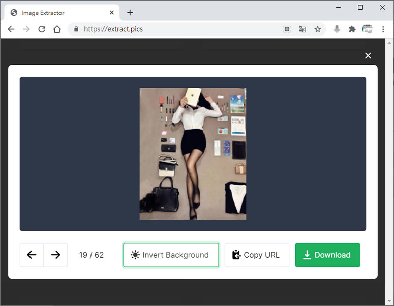 Image Extractor 取出並可下載網址內含的所有圖片