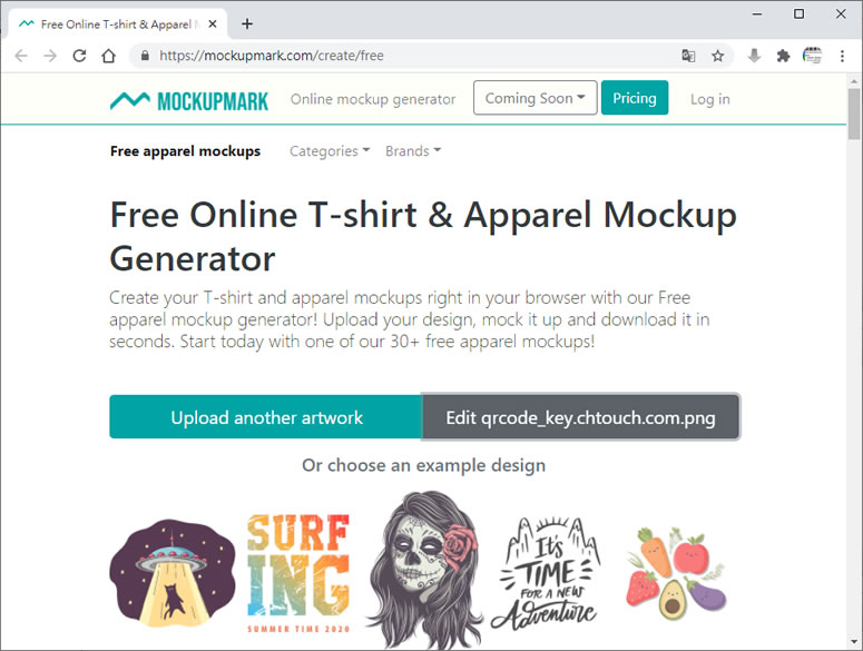 透過 Mockup Mark 直接將圖案印到穿 T-shirt 的 MODEL 身上展示
