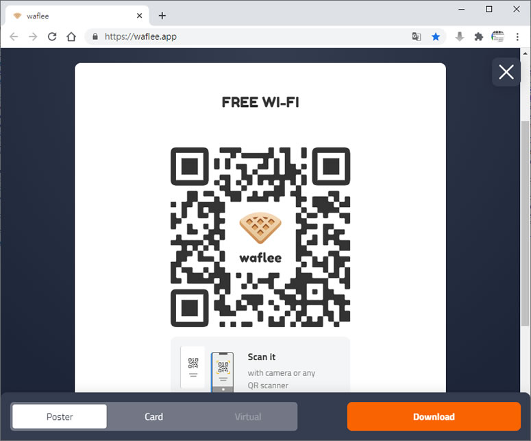 waflee 線上 WiFi 連結 QR Code 產生器 waflee 線上 WiFi 連結 QR Code 產生器