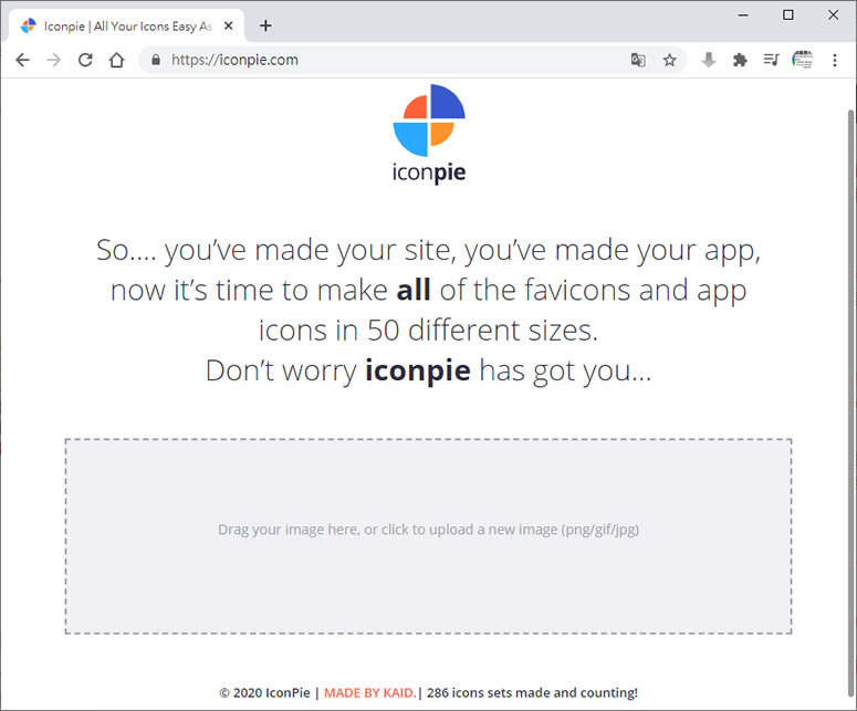 Iconpie 快速產生適用於 Web、Android 及 Apple App 各種圖示尺寸