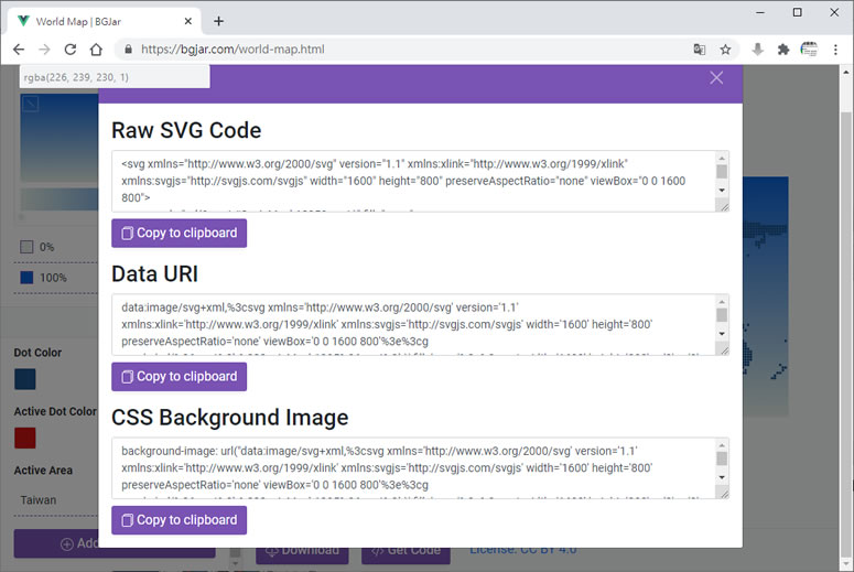 BGJar 免費線上 SVG 背景圖片產生器