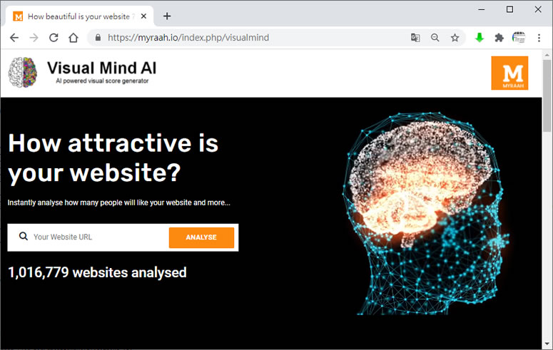Visual Mind AI 透過 AI 幫網站外觀視覺項目評分，了解網站吸引力