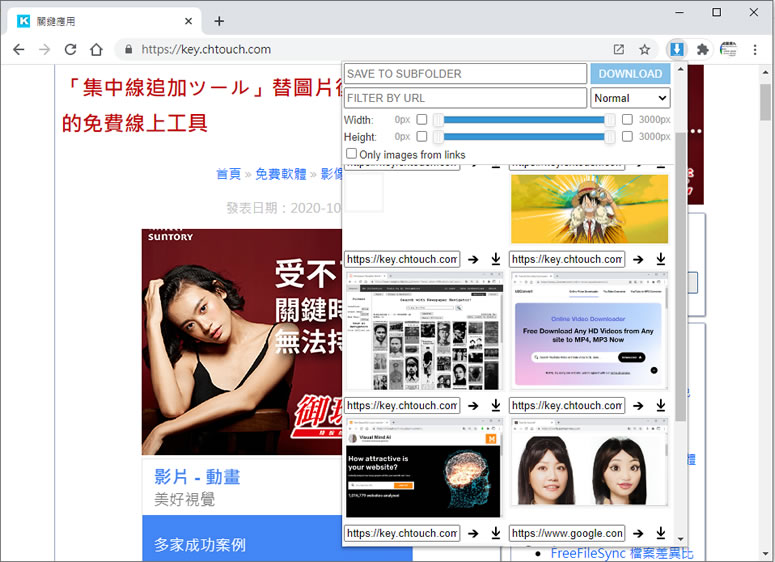 Image Downloader 可下載網頁內所有圖片的瀏覽器擴充功能