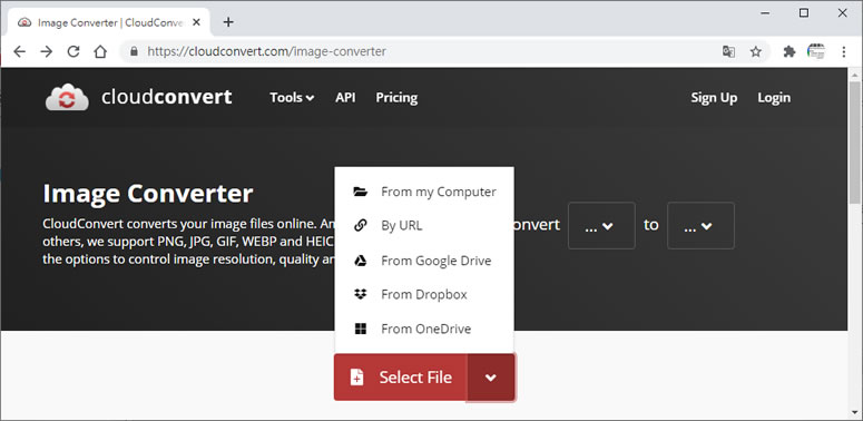 CloudConvert Image Converter 轉換圖片格式線上免費服務 CloudConvert Image Converter 轉換圖片格式線上免費服務