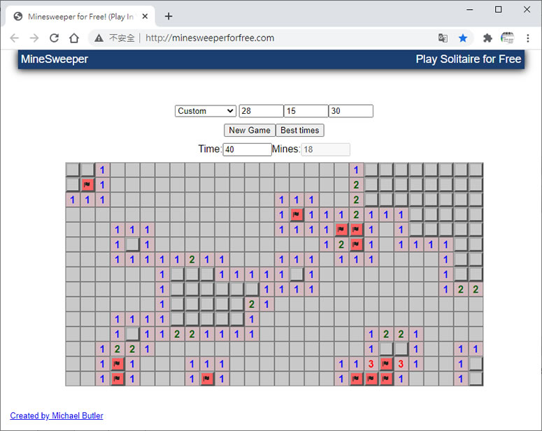 MineSweeper 經典「踩地雷」遊戲線上免費玩