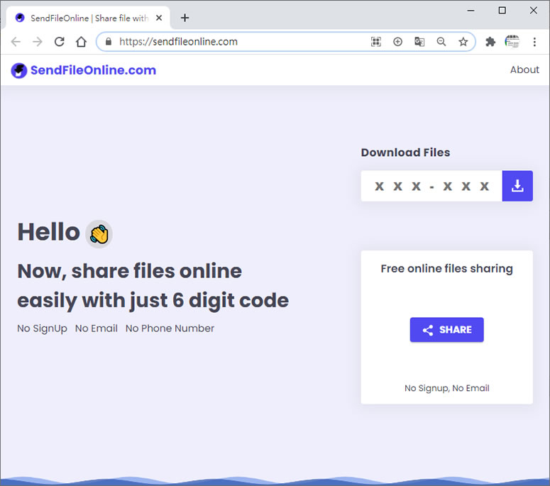 SendFileOnline 輸入正確的 6位數字才可以下載的線上檔案傳送免費服務 SendFileOnline 輸入正確的 6位數字才可以下載的線上檔案傳送免費服務