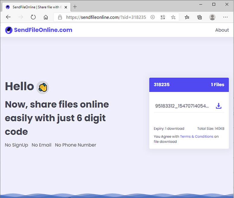SendFileOnline 輸入正確的 6位數字才可以下載的線上檔案傳送免費服務 SendFileOnline 輸入正確的 6位數字才可以下載的線上檔案傳送免費服務