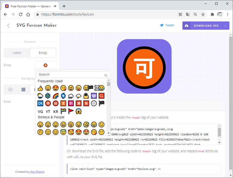 SVG Favicon Maker -SVG 或 PNG 圖檔格式的 HTML Favicon Icon 免費製作工具 SVG Favicon Maker -SVG 或 PNG 圖檔格式的 HTML Favicon Icon 免費製作工具