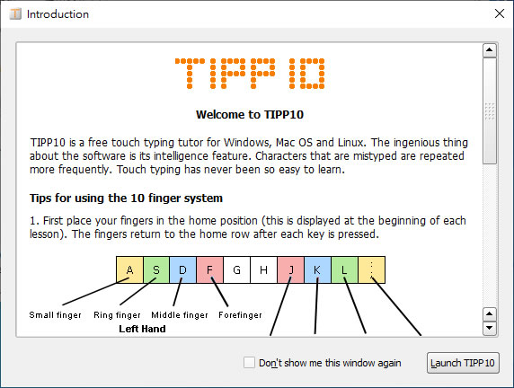 TIPP10 免費且免安裝的英文打字練習軟體 TIPP10 免費且免安裝的英文打字練習軟體