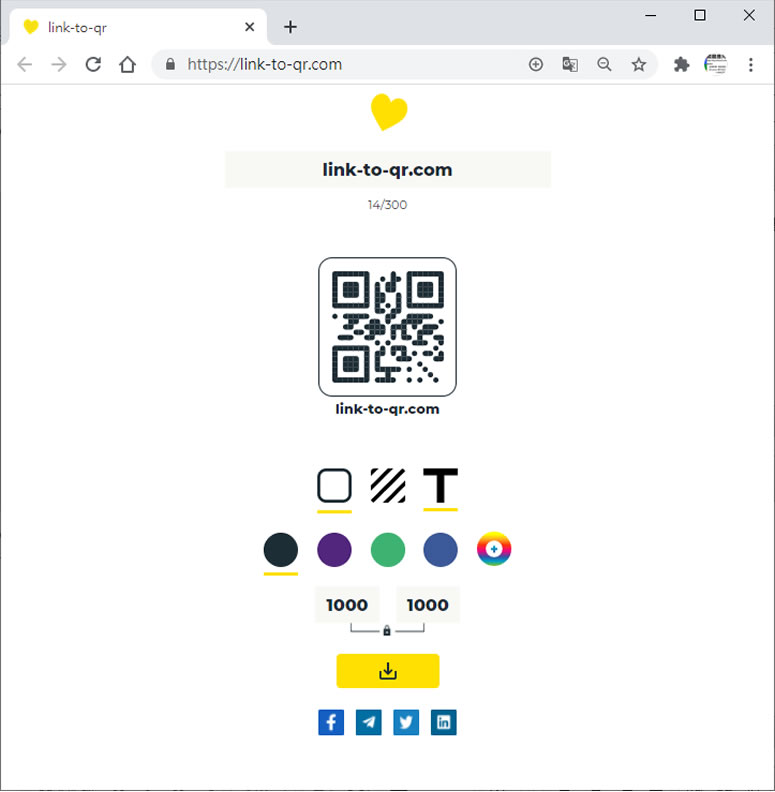 Link to QR 可自訂樣式的 QR Code 免費產生器