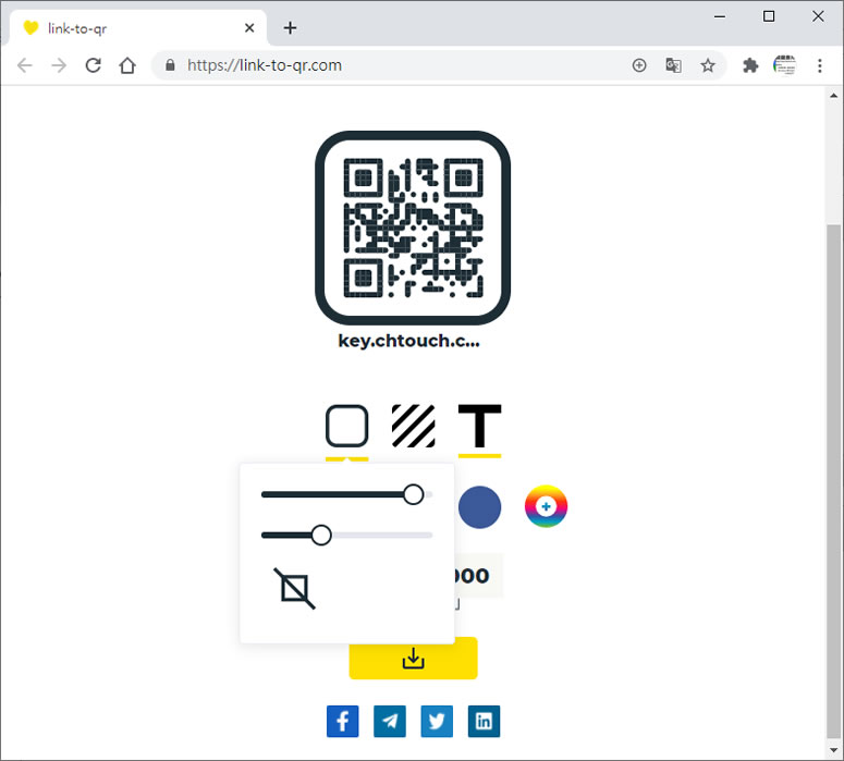 Link to QR 可自訂樣式的 QR Code 免費產生器