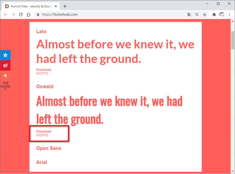 Font of Web 輸入網址就幫你找出該網站所使用的字體與下載網址