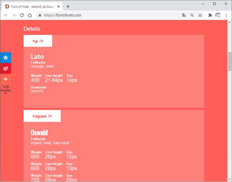 Font of Web 輸入網址就幫你找出該網站所使用的字體與下載網址