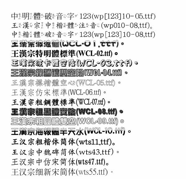 免費中文字型下載﹝王漢宗教授自由字型﹞