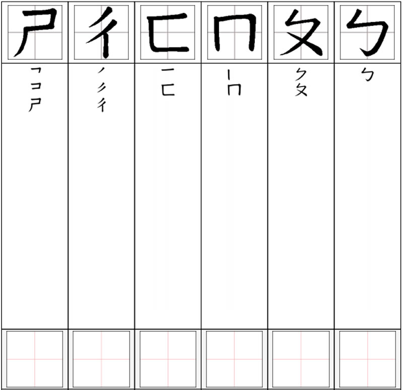 如何自製「注音符號筆順練習簿」？