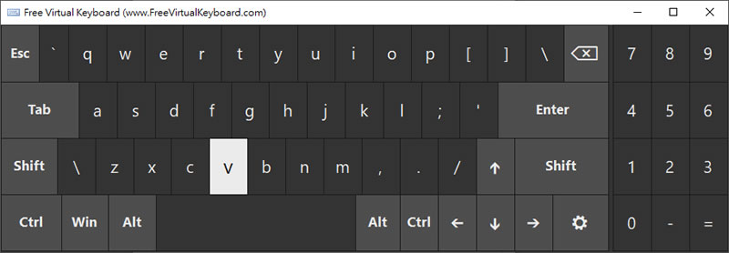 Free Virtual Keyboard 虛擬鍵盤免費軟體 (螢幕小鍵盤)