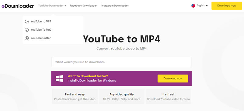 oDownloader 可下載 YouTube 影片的免費線上工具 oDownloader 可下載 YouTube 影片的免費線上工具