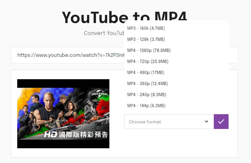 oDownloader 可下載 YouTube 影片的免費線上工具