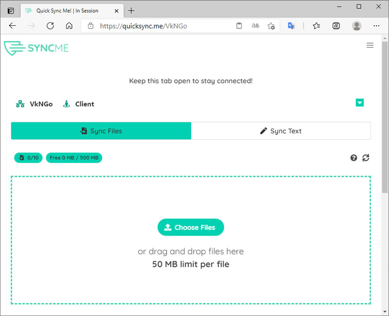 Quick Sync Me 檔案與文字快速同步的免費線上工具