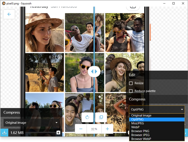 Squoosh Desktop App 可兼顧解析度的圖片壓縮免費應用程式(免安裝)