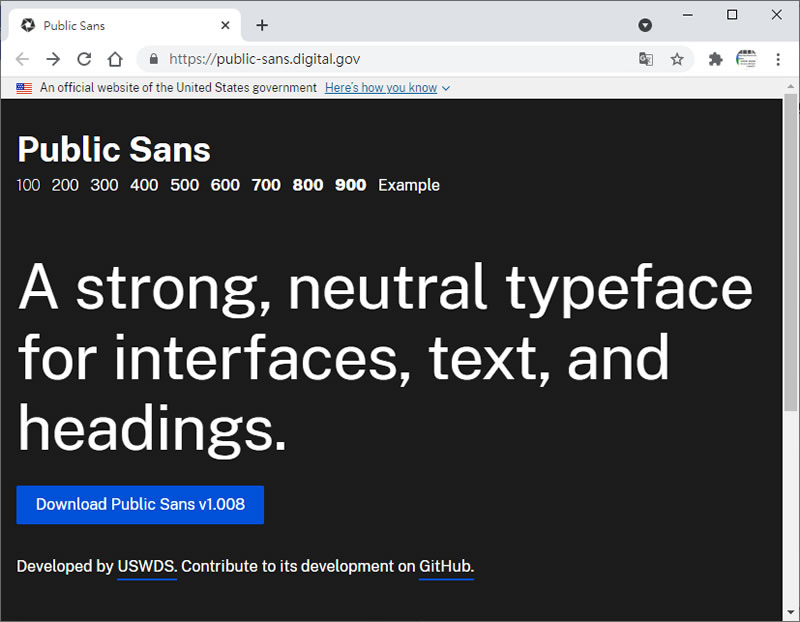 免費下載美國政府所設計的 Public Sans 免費英文字型