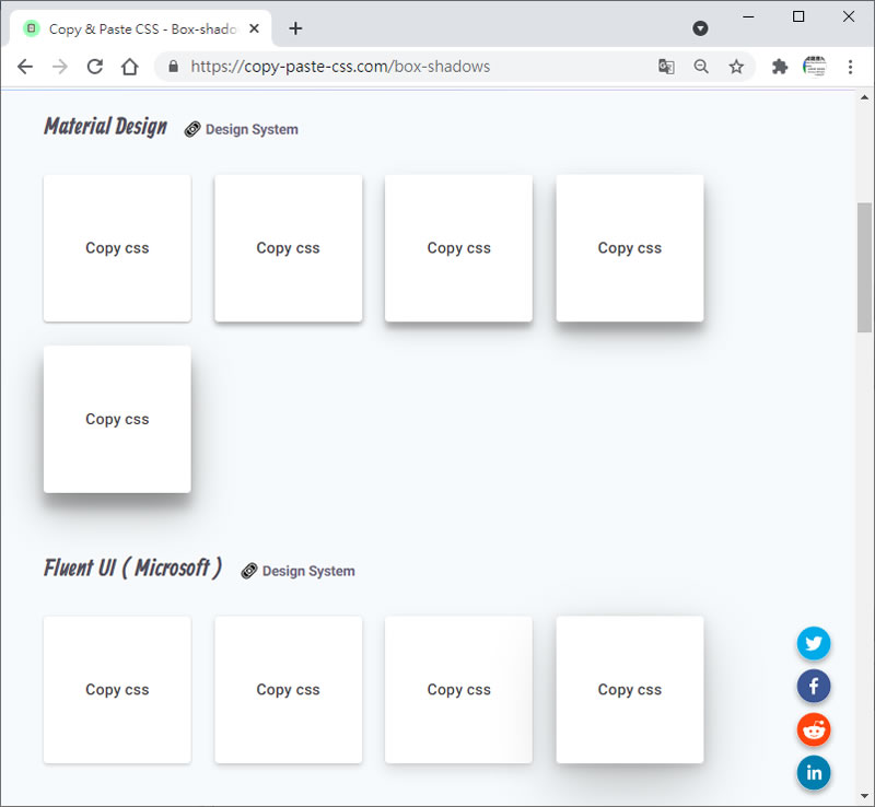 Copy & Paste CSS 線上提供 Buttons、Box-shadows 及 Color palettes 已搭配好的 CSS 樣式,複製就可以使用 Copy & Paste CSS 線上提供 Buttons、Box-shadows 及 Color palettes 已搭配好的 CSS 樣式,複製就可以使用
