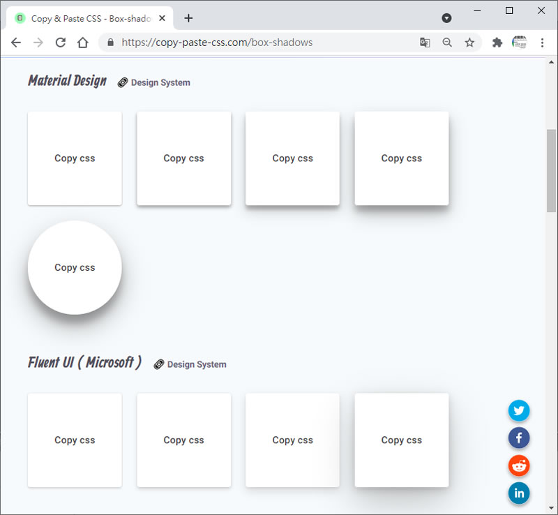 Copy & Paste CSS 線上提供 Buttons、Box-shadows 及 Color palettes 已搭配好的 CSS 樣式,複製就可以使用 Copy & Paste CSS 線上提供 Buttons、Box-shadows 及 Color palettes 已搭配好的 CSS 樣式,複製就可以使用