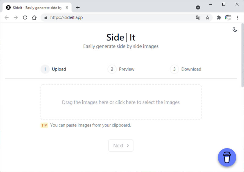 SideIt 可合併圖片的免費線上工具 SideIt 可合併圖片的免費線上工具