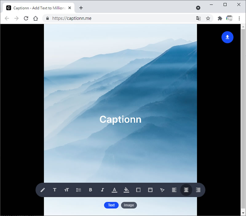 Captionn 線上就可搜尋圖片,並在圖片上加入自訂文字 Captionn 線上就可搜尋圖片,並在圖片上加入自訂文字