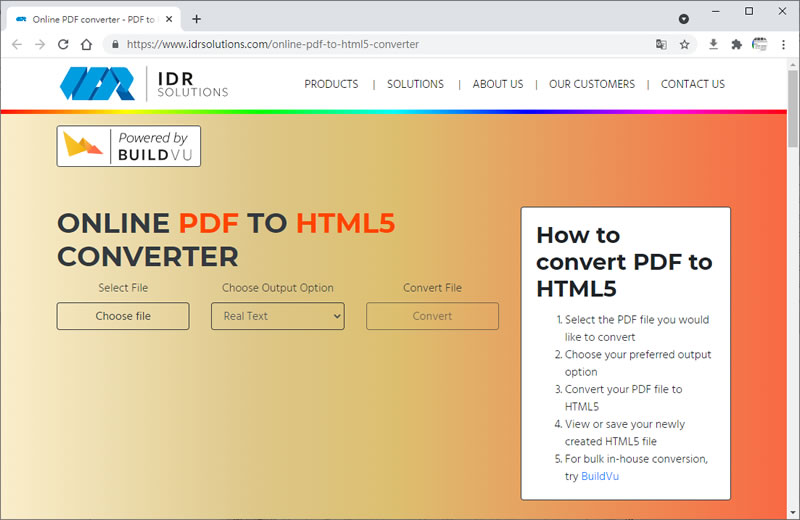 IDR Solutions 將 PDF 文件轉成 HTML 5