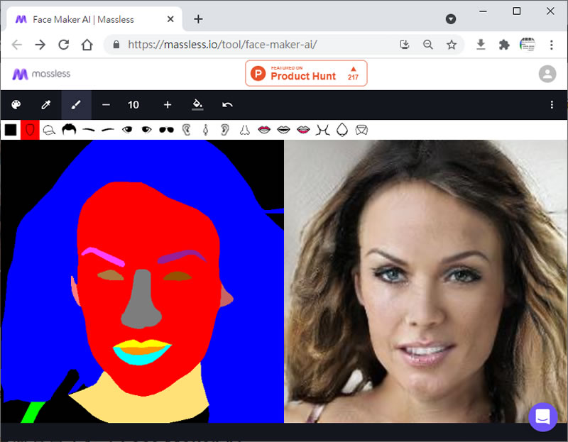 Face Maker AI 透過草圖轉換成真實人臉