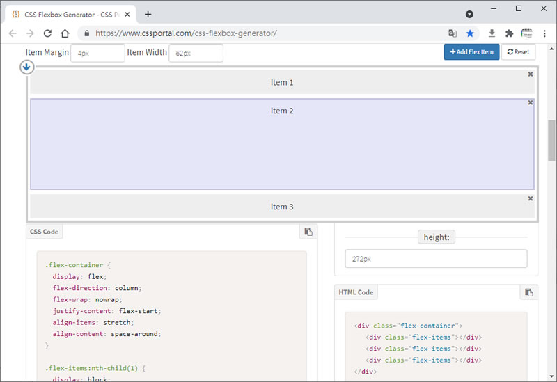CSS Flexbox Generator 視覺化操作 Flex 屬性產生相對應的 CSS 語法 CSS Flexbox Generator 視覺化操作 Flex 屬性產生相對應的 CSS 語法