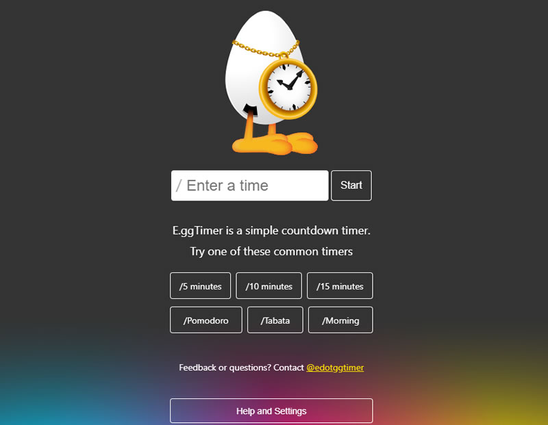 E.ggTimer 簡單好用的線上倒數計時器