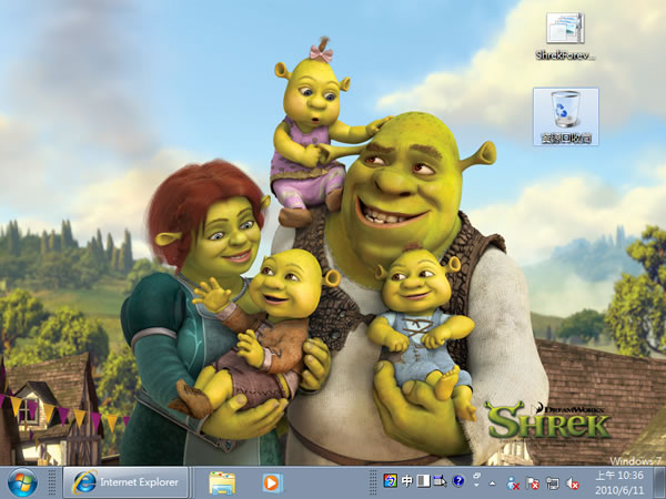 微軟「史瑞克 - 快樂 4神仙」 Windows 7 佈景主題下載
