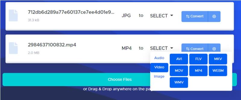 Convertr.org 支援影片、圖片與聲音檔案格式轉檔的免費線上服務