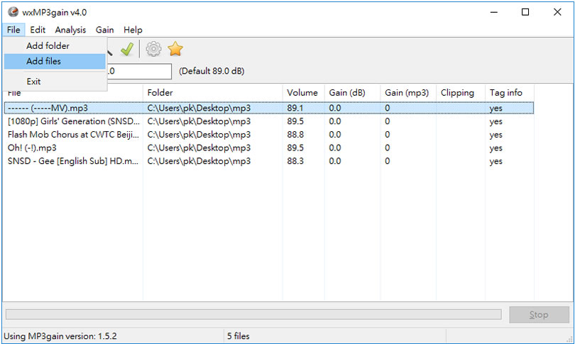 wxMP3gain 可批次調整 MP3 音量,使其音量一致化的免費軟體 wxMP3gain 可批次調整 MP3 音量,使其音量一致化的免費軟體