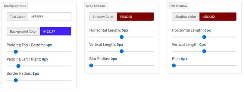 CSS Tooltip Generator 提示訊息框 CSS 語法產生器