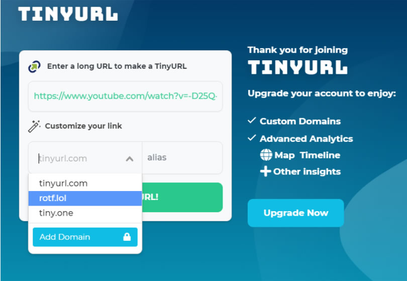 TinyURL 一個專門提供縮網址服務的網站